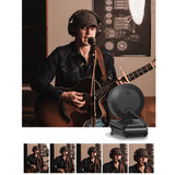 LogiLink Full-HD-USB-Webcam mit Autofokus, Ringlicht & Stativ, 76° Weitwinkel