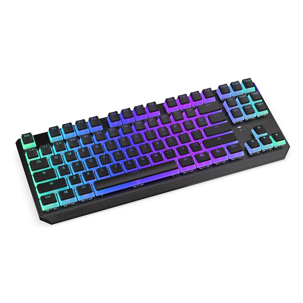 ENDORFY EY5A119 - Keyboards (US) Thock Wireless TKL Pud Kailh RD, Tastatur, Schwarz, Beleuchtet, kabellos, ENG-Layout