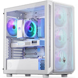 ENDORFY Arx 700 White ARGB, PC-Gehäuse, weiß, mit 4x140-mm-Lüfter, Seitenwand aus gehärtetem Glas