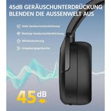 Edifier W830NB – Kabellose Over-Ear Kopfhörer mit aktiver Geräuschunterdrückung, Schwarz