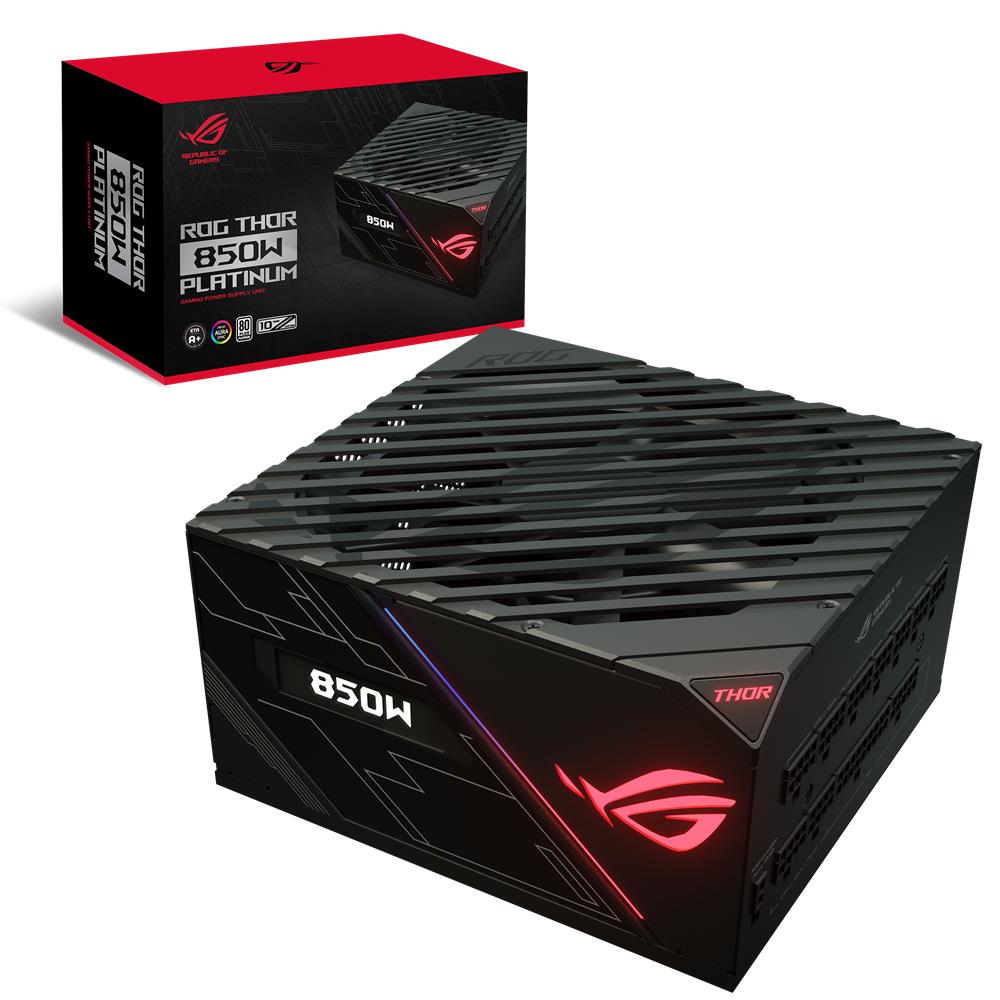 ASUS ROG Thor-850P Platinum Netzteil 850W Aura Sync OLED Display 0dB-Kühlung