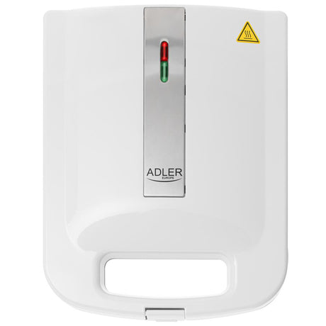 Adler Sandwich maker AD 3055 Weiß Antihaftbeschichtung Rutschfeste Gummifüße 4 Sandwiches