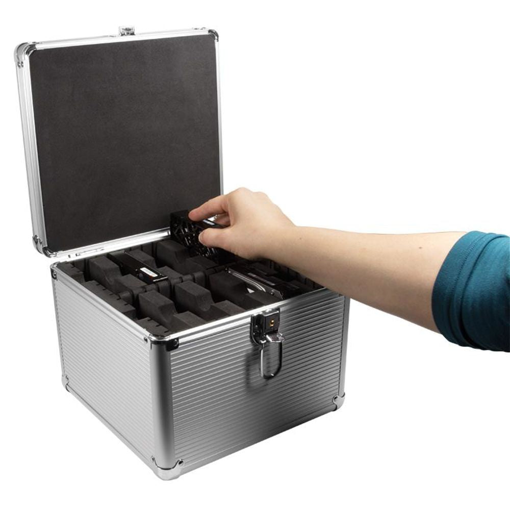LogiLink 3,5" Festplatten‑Schutzkoffer für 10 HDDs, staub‑ & wasserfest, abschließbar