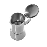 Adler AD 4417 Espresso Kaffeemaschine 620 ml aus Edelstahl silber, spülmaschinenfest