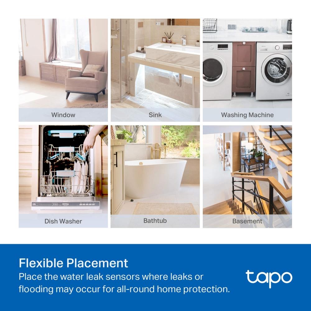 TP-Link Tapo T300 – Intelligenter Wasserlecksensor mit 90 dB-Alarm & IP67-Schutz