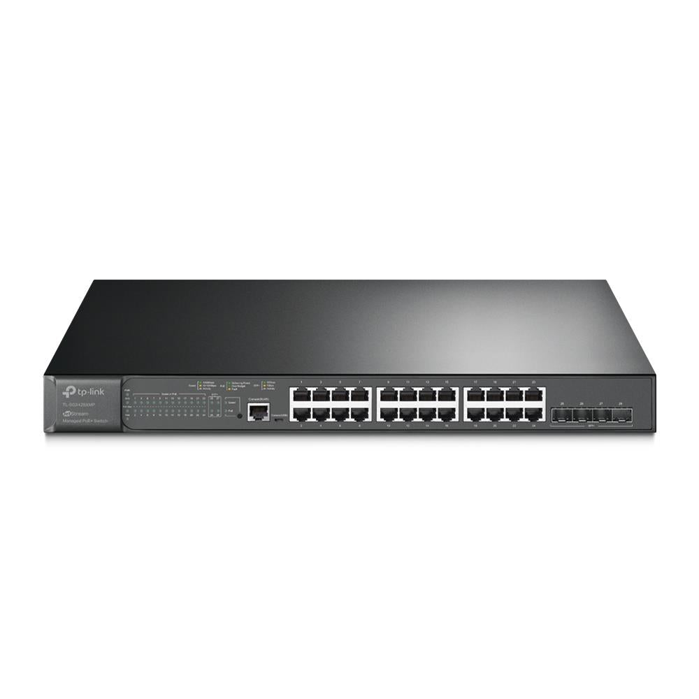 TP-Link TL-SG3428XMP JetStream 24-Port Gigabit L2+-Managed-PoE+-Switch mit 4 10G-SFP+-Slots