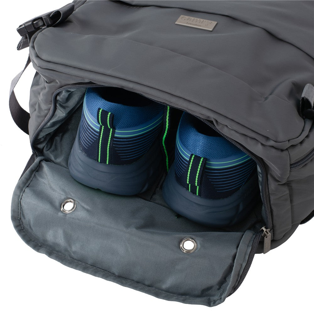 Camry CR 6880dg Reiserucksack 24 Liter, Handgepäck Rucksack mit Laptopfach bis 17 Zoll, Schuhfach, Nassfach, RFID-Fach, Business, Sport und Reisen, dunkel grau