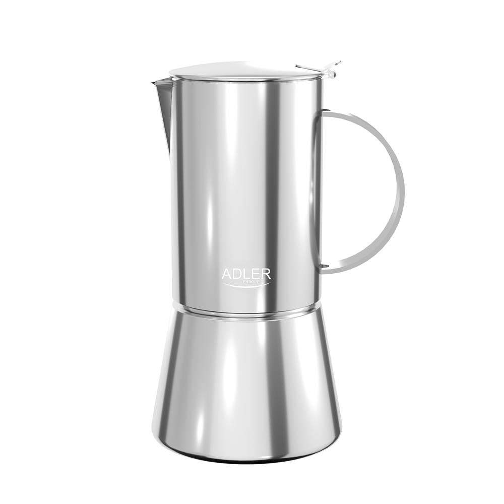 Adler Espresso Kaffeemaschine AD 4417 620ml Spülmaschinenfest Edelstahl silber