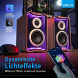 Edifier QR30 Weiß – Aktiver 30W Desktop-Lautsprecher mit Bluetooth 5.4 & RGB
