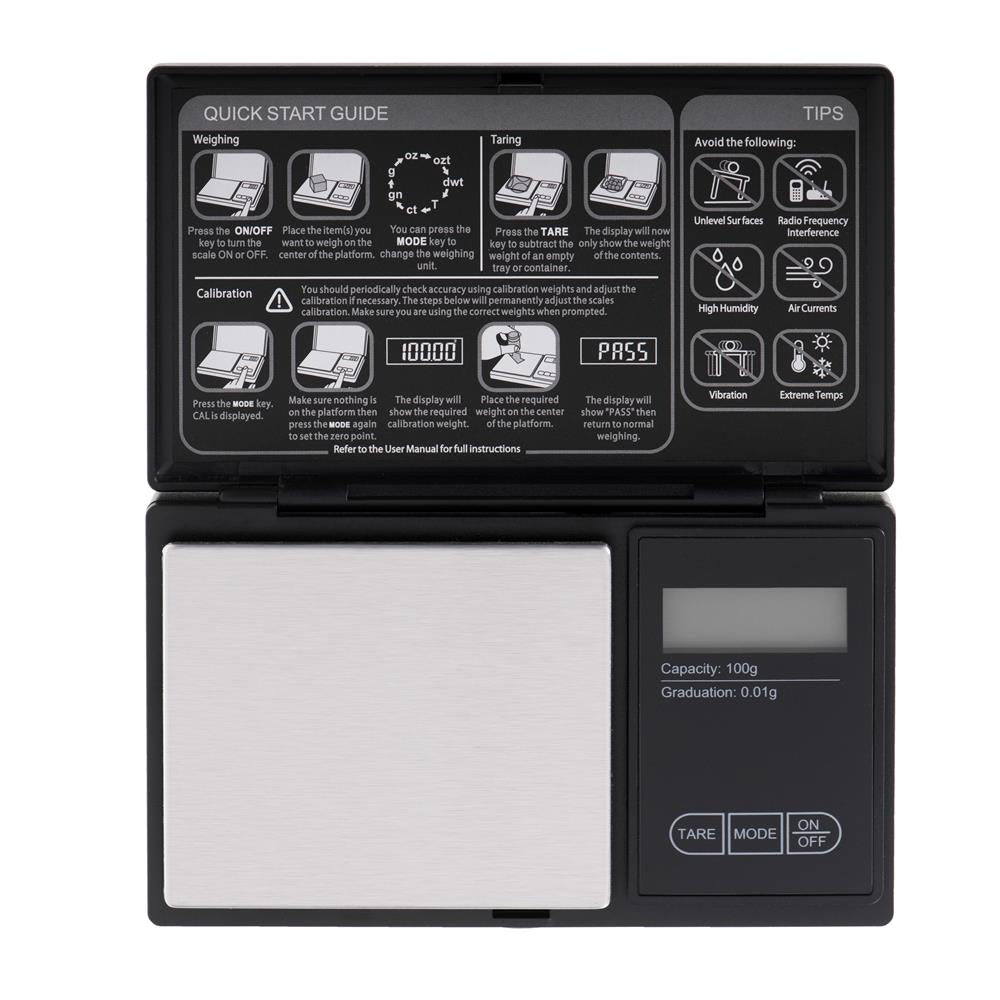 Adler AD 3176 Digitale Präzisions Taschenwaage Feinwaage mit LCD Anzeige Schwarz