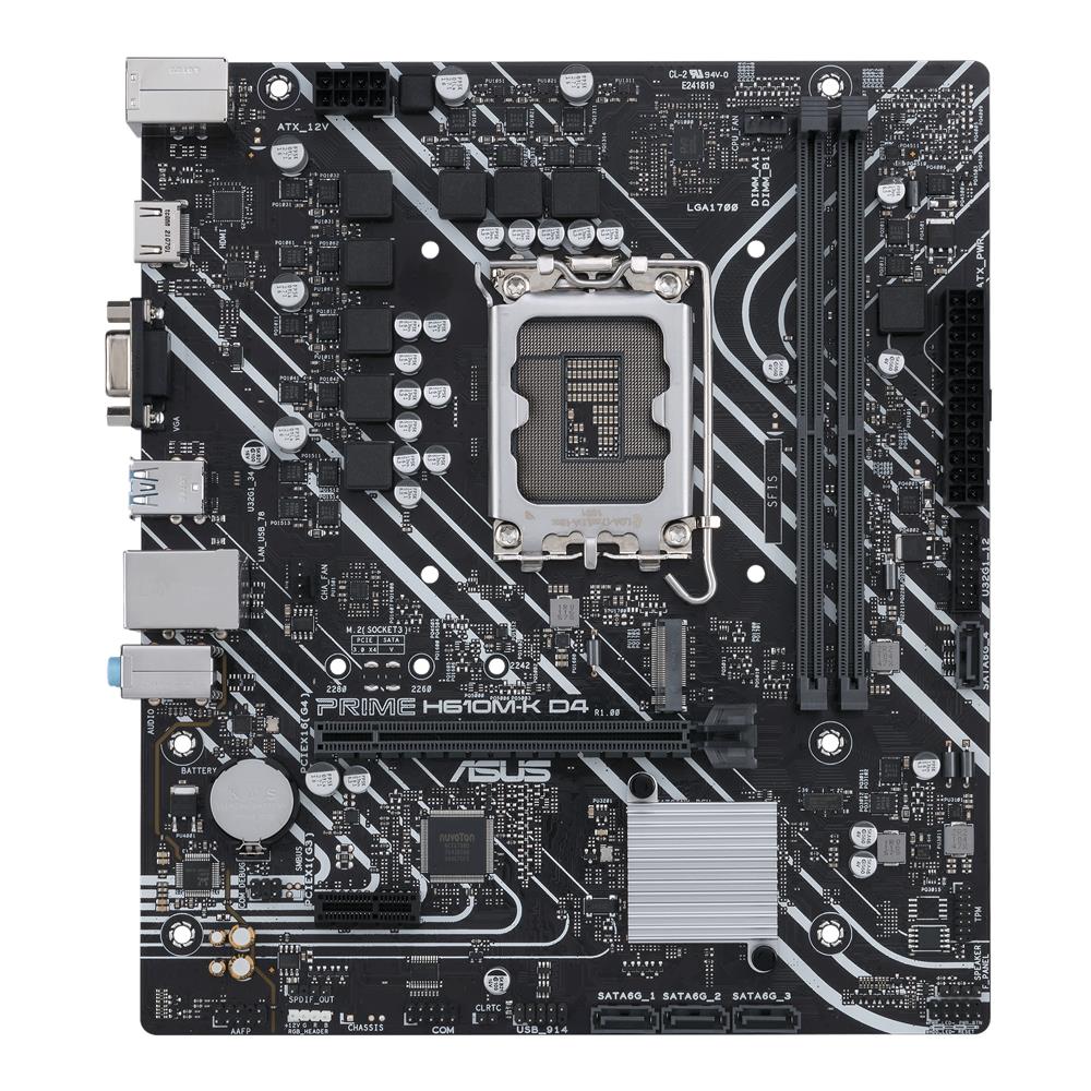 ASUS PRIME H610M-K D4 Gaming Mainboard Sockel Intel LGA 1700 mATX DDR4 PCIe 4.0 M.2