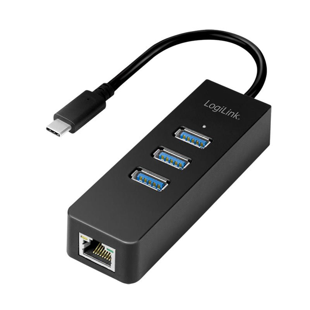 LogiLink USB 3.0 Typ-C auf Gigabit Adapter zu 1x RJ45