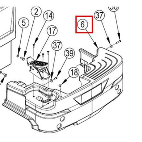 Nilfisk Original 56116088 Tank Front Floor Vorderer Boden