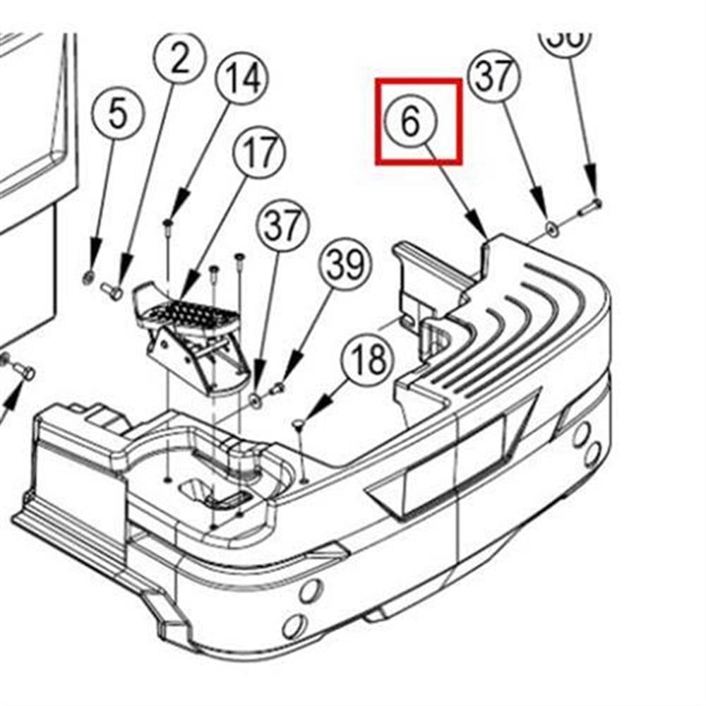 Nilfisk Original 56116088 Tank Front Floor Vorderer Boden