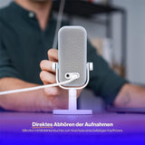 ENDORFY Solum Voice S Onyx White USB Mikrofon mit RGB und Kopfhöreranschluss