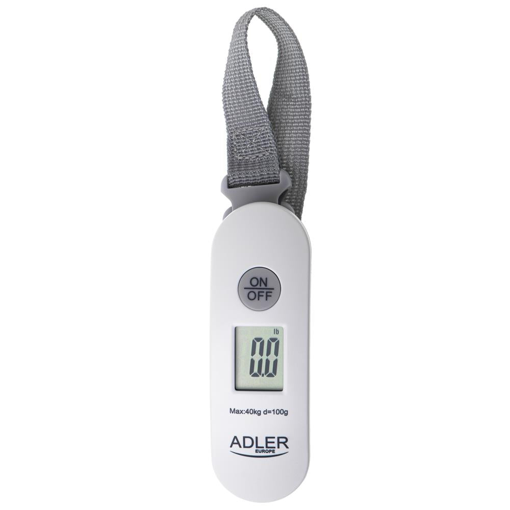 Adler AD 8189 Reisegepäckwaage 40kg weiß-grau – Kompakt & präzise