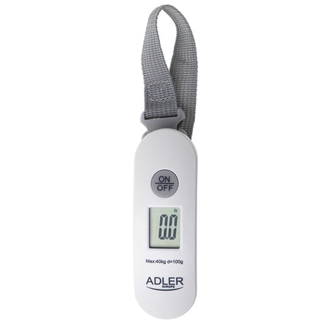 Adler AD 8189 Reisegepäckwaage 40kg weiß-grau – Kompakt & präzise