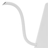 Adler AD 1349 Schwanenhals-Wasserkocher 1 L, elektrischer Schwanenhalskessel mit LED-Display, Temperaturregelung 40-100 °C, Warmhaltefunktion, 360° Basis, Weiß/Silber