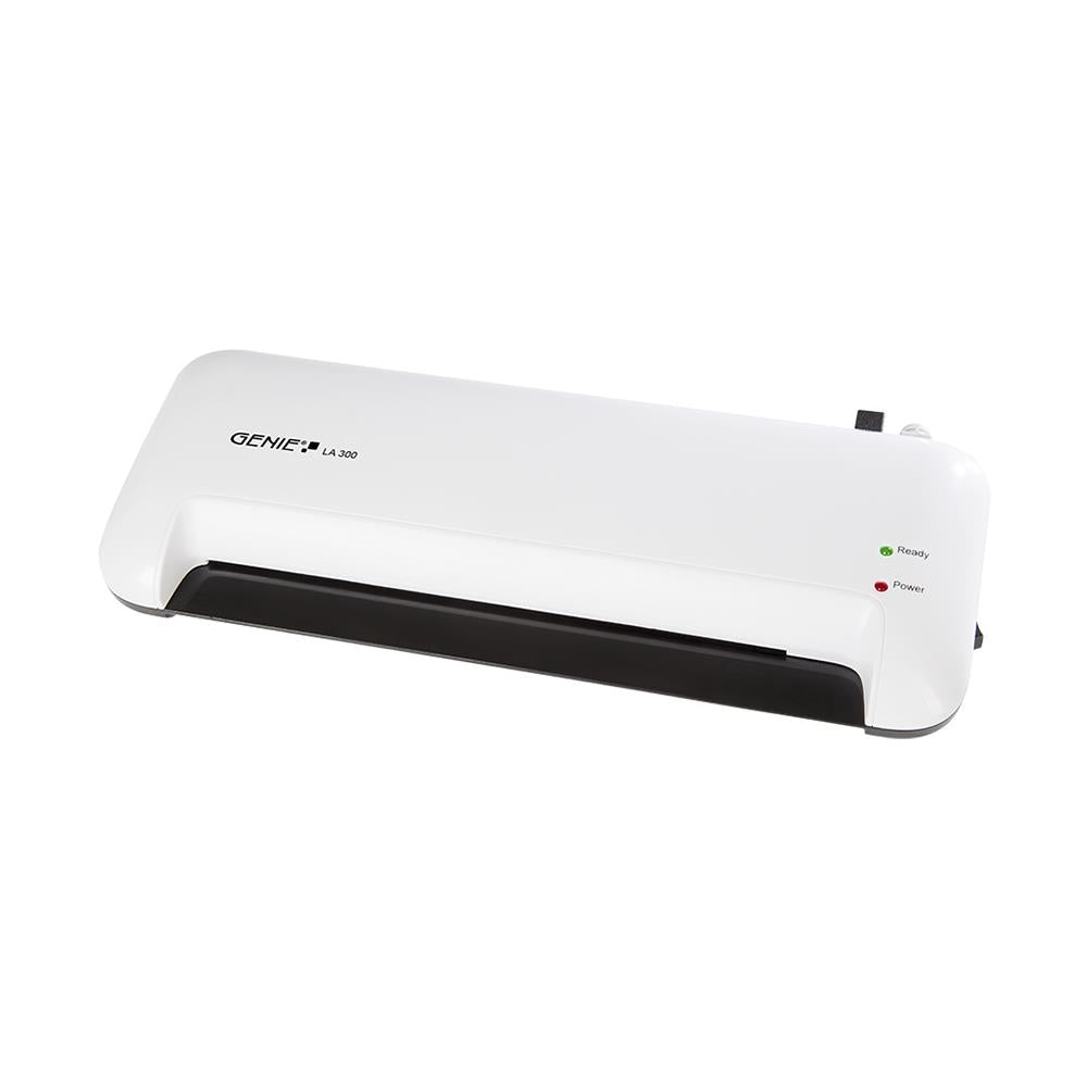 GENIE Laminiergerät LA 300 A4 + 5 DIN A4 Laminierfolien, weiß