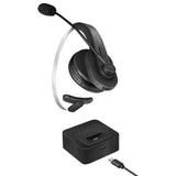 LogiLink Bluetooth Mono Headset mit Mikrofon und Ladestation, Schwarz