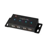 LogiLink USB 2.0 Hub mit 4-Port aus Metall