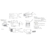 LogiLink RJ45-Modularstecker, Cat.8.1/Cat.6A, geschirmt, vergoldet, 10 Stück