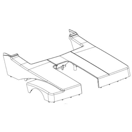 Nilfisk Original 107413525 Top Cover CHASSIS GREY