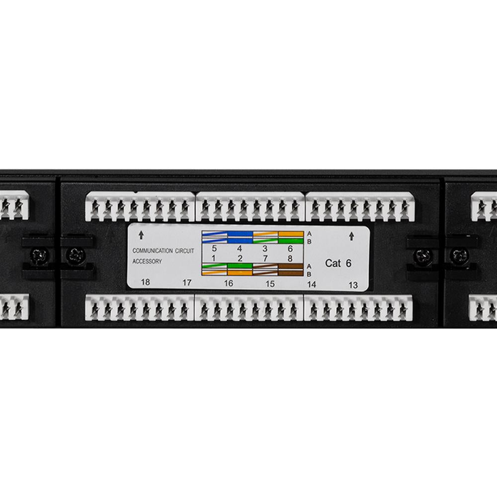 LogiLink Cat.6 Patchpanel 24-Port UTP, 180° Anschluss, EconLine