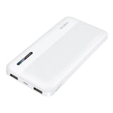 LogiLink Powerbank 10.000 mAh, 2× USB-A, 1× USB-C, Schnellladen, Weiß
