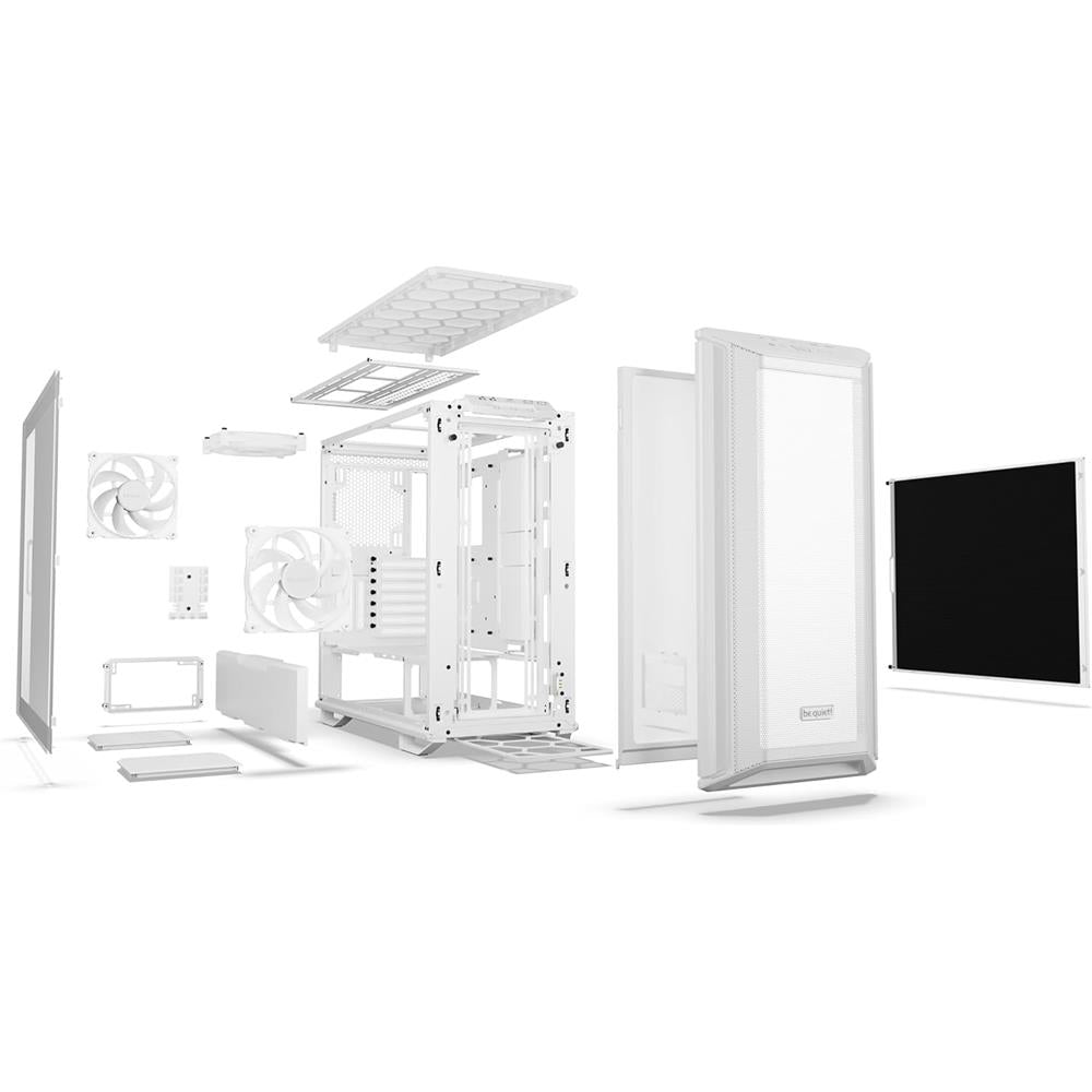 be quiet! Dark Base 701 White PC-Gehäuse, Midi-Tower, 3x Lüfter, ARGB-Beleuchtung + Controller