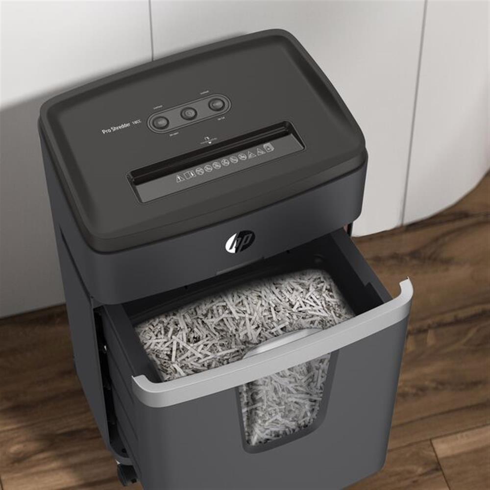 HP Pro Shredder 18CC - Aktenvernichter, Sicherheitsstufe P-4, Cross Cut, 18 Blatt, 55 dB, 25 Liter