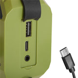 Adler AD 1197 Kurbelradio, tragbares Notfallradio mit Taschenlampe, Solar, Dynamo, Powerbank, SOS-Alarm, FM/AM Radio, Grün