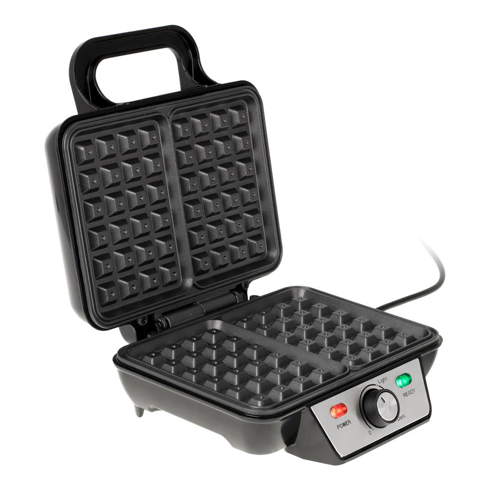 Camry CR 3046 Waffeleisen für 2 Waffeln 1600 Watt antihaftbeschichtet schwarz