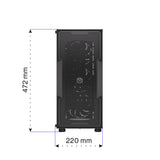 ENDORFY Regnum 400 Air, ATX PC-Gehäuse, inkl. 4x 120mm PWM-Lüfter, Seitenteil aus gehärtetem Glas | EY2A008