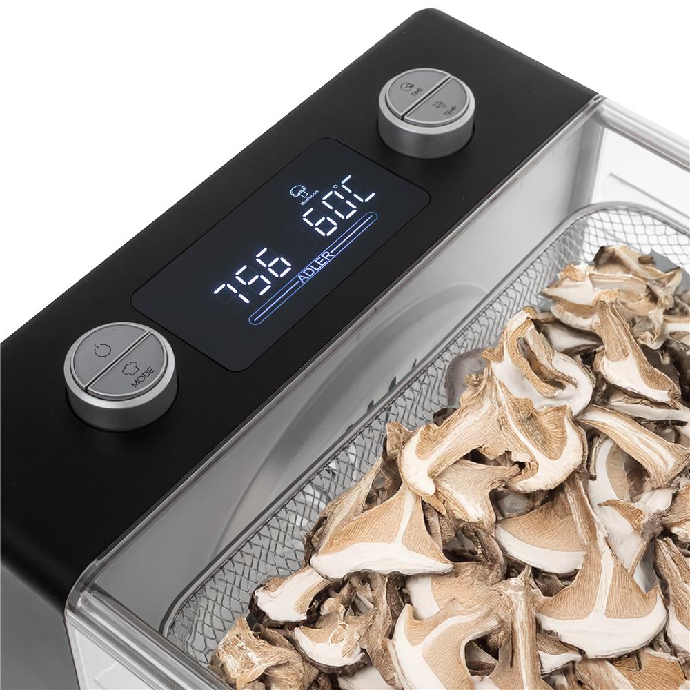 Adler AD 6660 Dörrgerät mit Temperaturregler 6 Einlegefächer 48h Timer