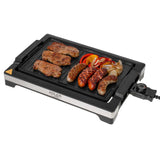 Adler AD 6614 Elektrischer Tischgrill in Schwarz, 3000 Watt, mit antihaftbeschichtete Heizplatte