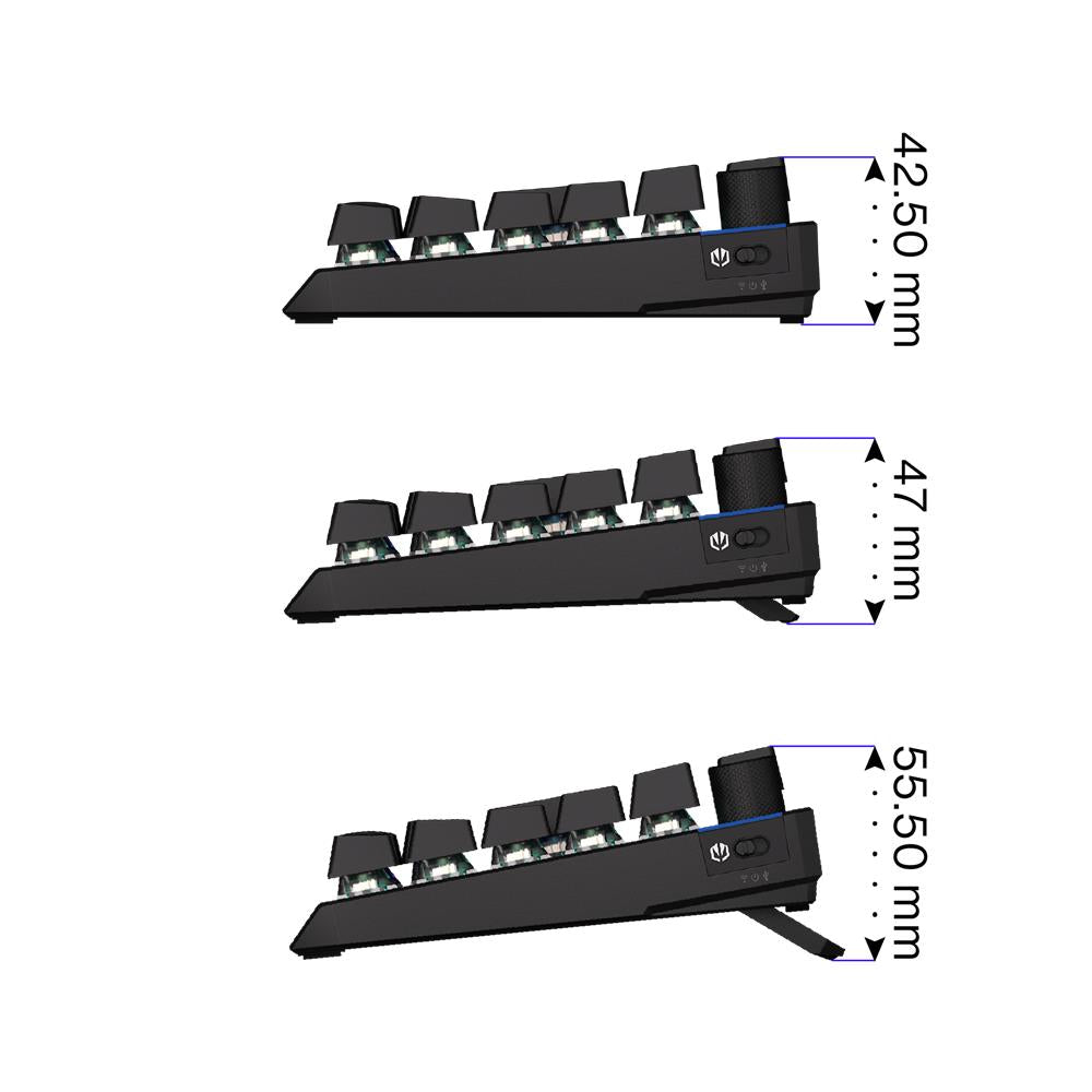ENDORFY Thock 75 Prozent Wireless Tastatur DE Layout Kailh Box Red Schwarz
