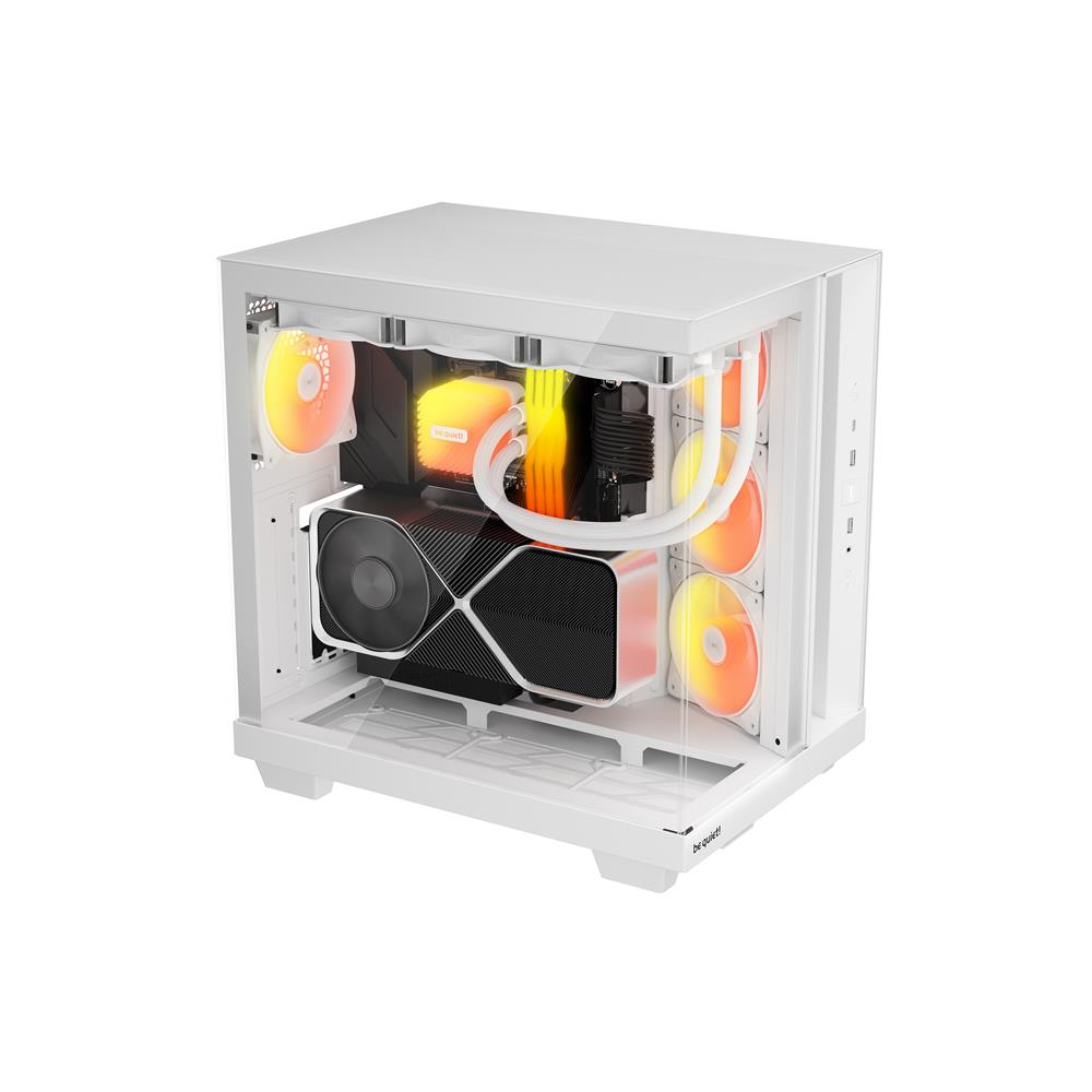 be quiet! Light Base 500 LX White PC-Gehäuse vollständig verglaste Front- und Seitenpaneele Show Case