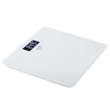 Adler AD 8194W Personenwaage Digital bis 180 kg, USB-C Akku Waage mit LCD Display, 100 g Genauigkeit, Glaswaage für Bad & Körpergewicht, Weiß