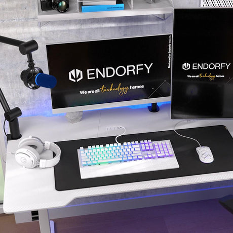 ENDORFY Atlas Double, Monitorhalterung, für 2 Monitore bis zu 27 Zoll, Schwarz | EY8F002