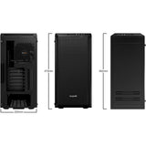 be quiet! Pure Base 600 Window Black Gehäuse Schwarz gedämmt 2 vorinstallierte Pure Wings 2 Lüfter mit Seitenfenster