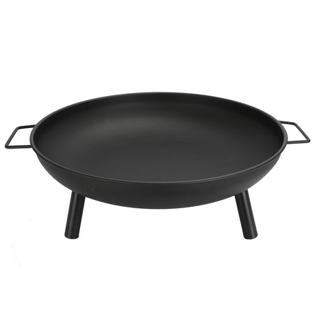Adler AD 6819 Feuerschale Garten 58 cm, Stahl Feuerstelle Outdoor für Holz & Briketts, runde Gartenschale mit Griffen, 3 Standbeinen, hitzebeständig bis 500 °C, Matt