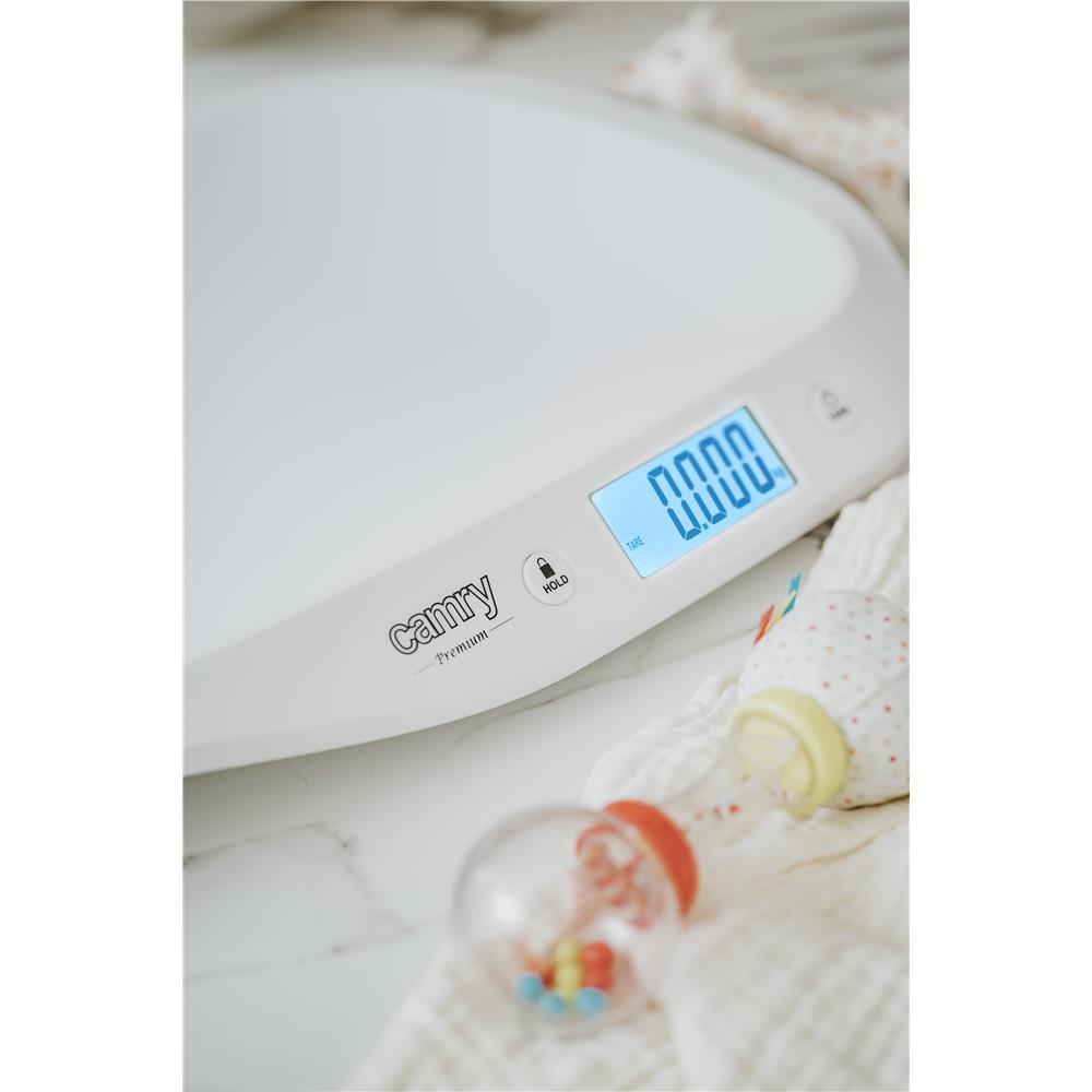 Camry CR 8185 Babywaage bis 20kg automatische HOLD Funktion batteriebetrieben weiß