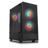 Silentware Flow 100 – Midi Tower mit Mesh-Front, Glas-Seitenfenster & 3 A-RGB Lüftern, Daisy-Chain