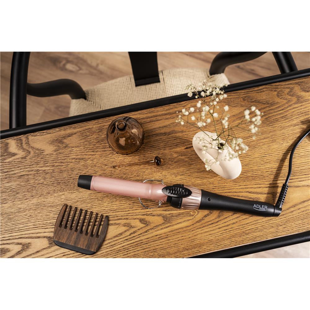 Adler AD 2117 Lockenstab 25 mm Durchmesser 4 Temperatureinstellungen pink schwarz