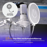 ENDORFY Solum Streaming Onyx White USB Mikrofon mit Anti Shock Montage