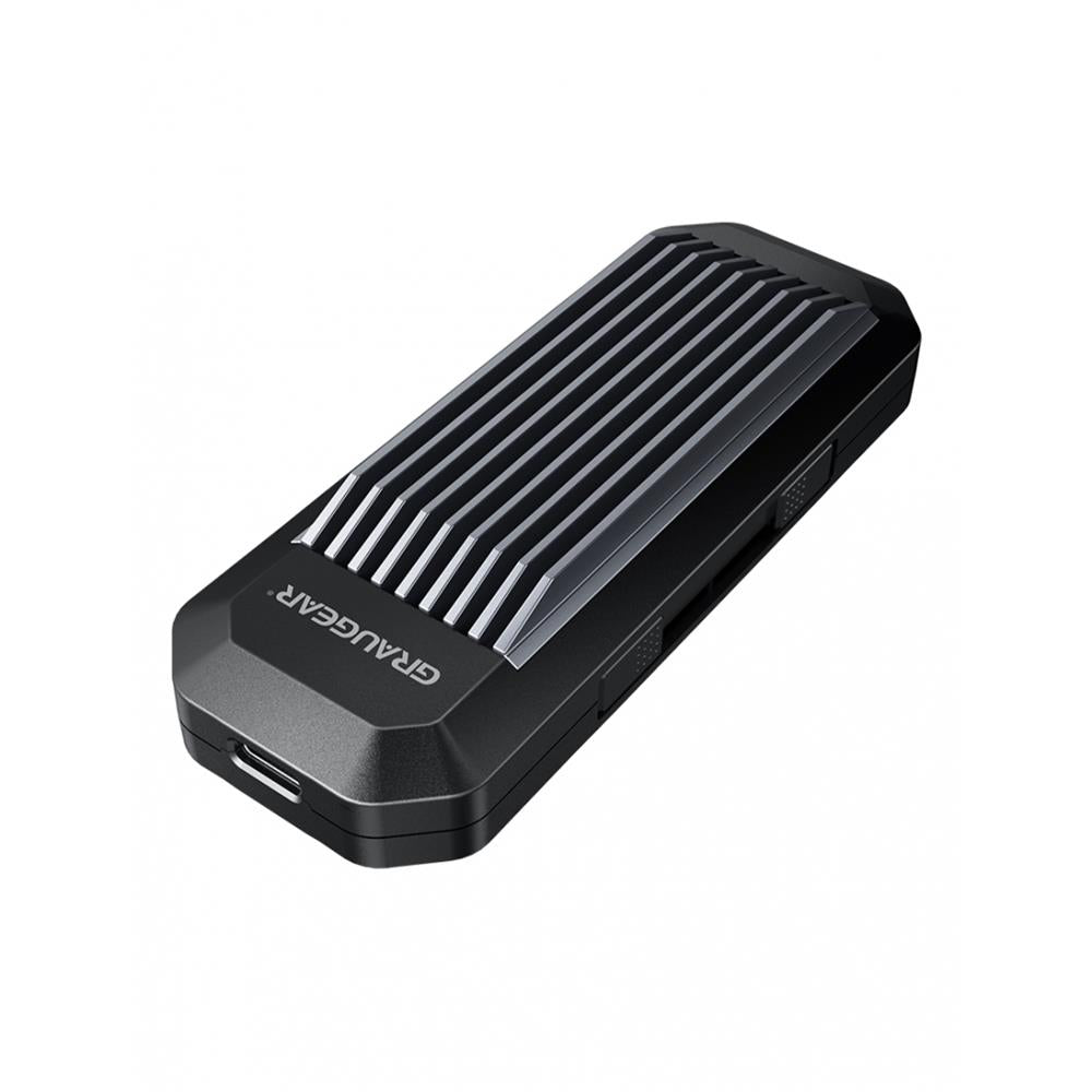 GRAUGEAR USB Type-C Gehäuse für M.2 NVMe SSD, Aluminiumgehäuse, integrierten Aufbewahrungsbox