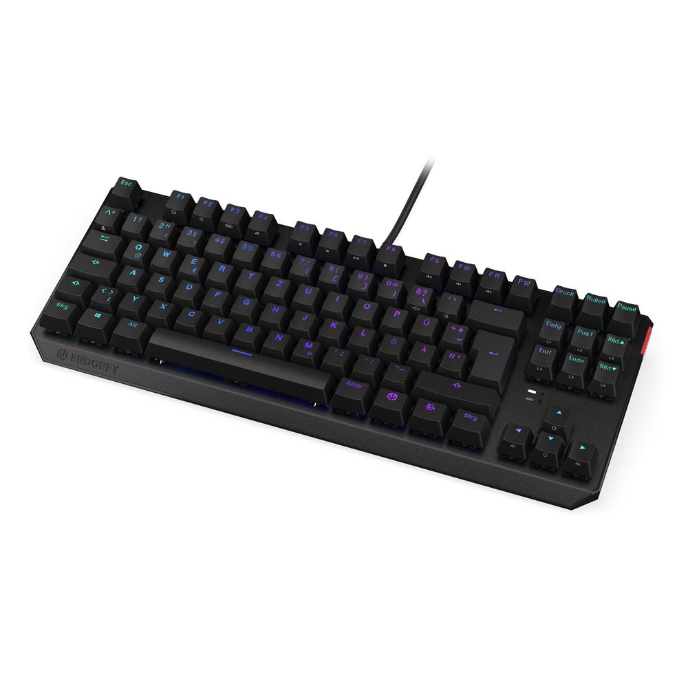 ENDORFY Thock TKL DE Kailh Red, Tastatur, DE-Layout, Schwarz, Beleuchtet