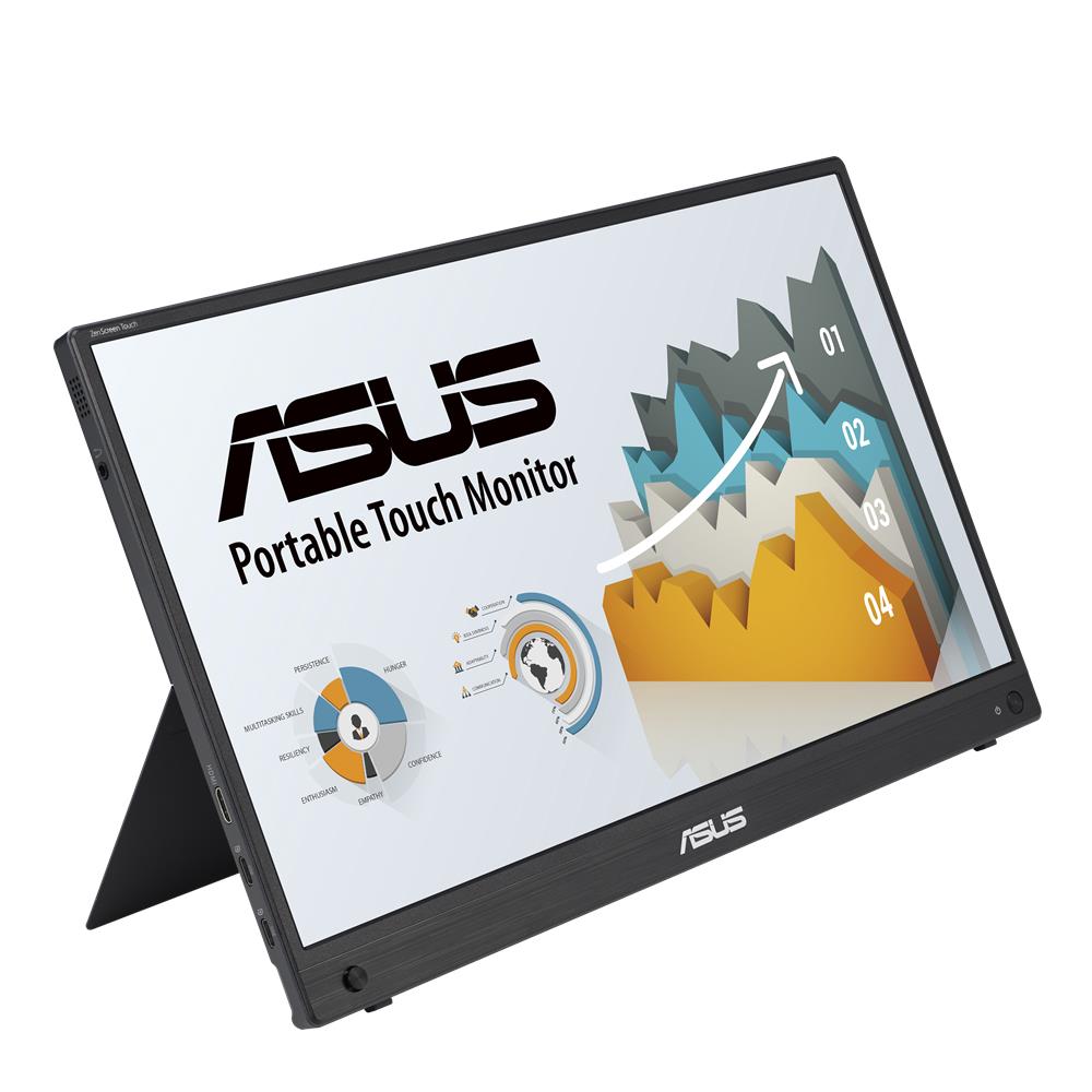 ASUS ZenScreen Touch MB16AHT tragbarer 15,6-Zoll Monitor (FHD, IPS, 10-Punkt-Touch, Mini-HDMI)