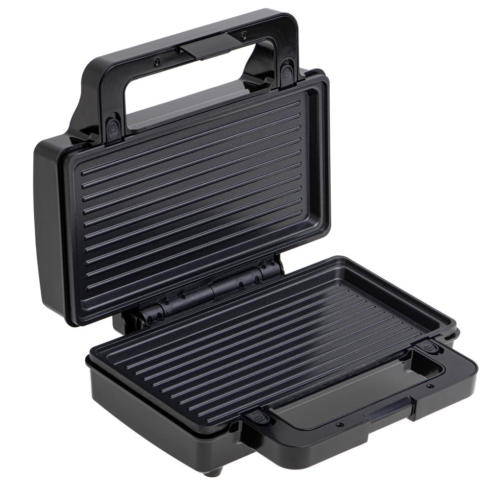 Adler Sandwichmaker 2 in 1 AD 3073 elektrischer Kontaktgrill silber schwarz